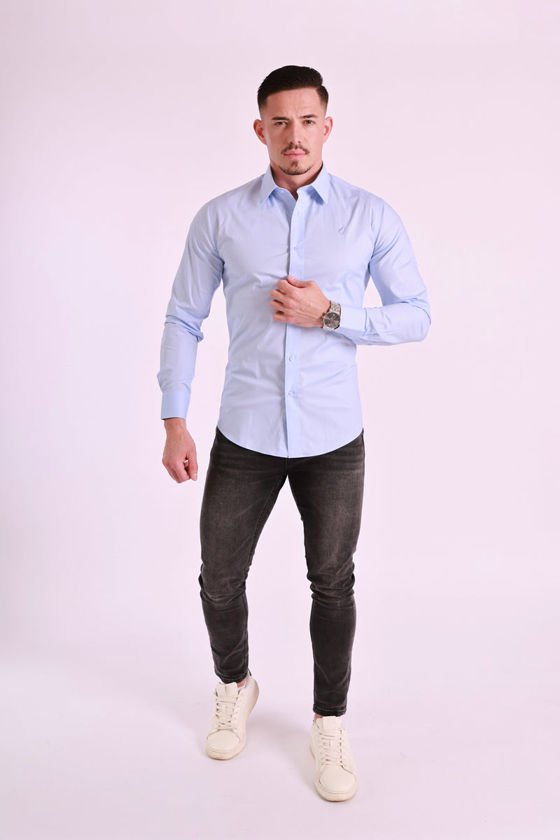 SA Elastická košeľa | Svetlo modrá